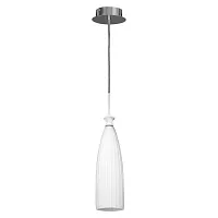 Светильник подвесной 810010 Lightstar белый 1 лампа, основание хром серое в стиле арт-деко 