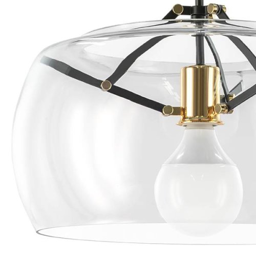 Светильник подвесной Acquario 752010 Lightstar чёрный 1 лампа, основание прозрачное в стиле арт-деко  фото 4