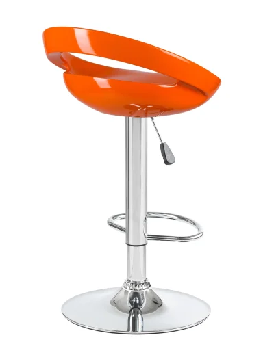 Стул барный 1010-LM DISCO,  цвет сиденья оранжевый, цвет основания хром Dobrin, оранжевый/, ножки/металл/хром, размеры - 790*1000***470*440 фото 4