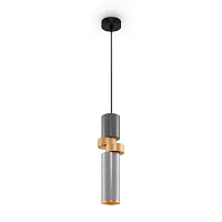 Светильник подвесной Palette MOD303PL-01CFL2 Maytoni серый золотой 1 лампа, основание чёрное в стиле современный трубочки