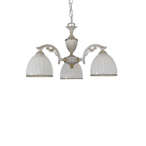 Люстра подвесная L 9671/3 Reccagni Angelo белая на 3 лампы, основание белое в стиле классический 