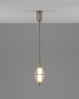 Светильник подвесной LED Senta V11364-PL Moderli белый прозрачный на 1 лампу, основание хром в стиле современный 