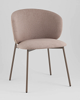 Стул Блейз велюр бежевый, каркас бежево-серый УТ000039827 Stool Group, бежевый/велюр, ножки/металл/чёрный, размеры - *****