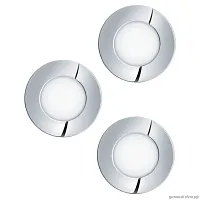 Светильник точечный LED Fueva 98635 Eglo хром на 3 лампы, основание хром в стиле современный круглый