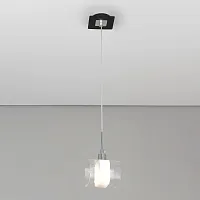 Светильник подвесной Вирта CL139012 Citilux прозрачный 1 лампа, основание чёрное в стиле современный 