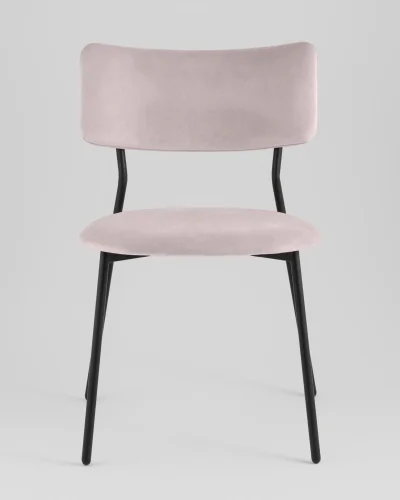 Стул Амелия велюр пыльно-сиреневый УТ000039957 Stool Group, розовый сиреневый/велюр, ножки/металл/чёрный, размеры - *780**** фото 7