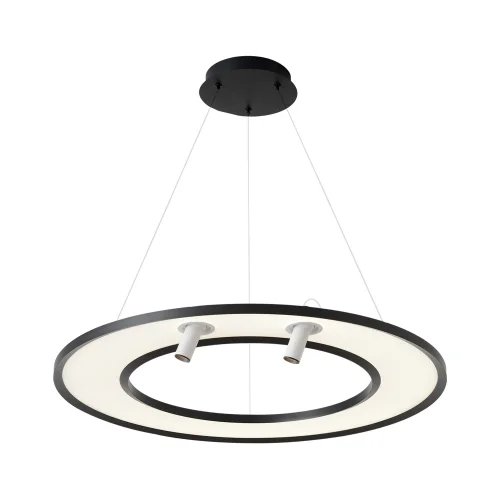 Светильник подвесной LED CONTOUR SP50W LED BLACK Crystal Lux белый на 1 лампу, основание чёрное в стиле современный фото 2