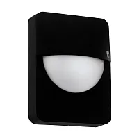 Настенный светильник Salvanesco 98704 Eglo уличный IP44 чёрный 1 лампа, плафон белый в стиле современный E27