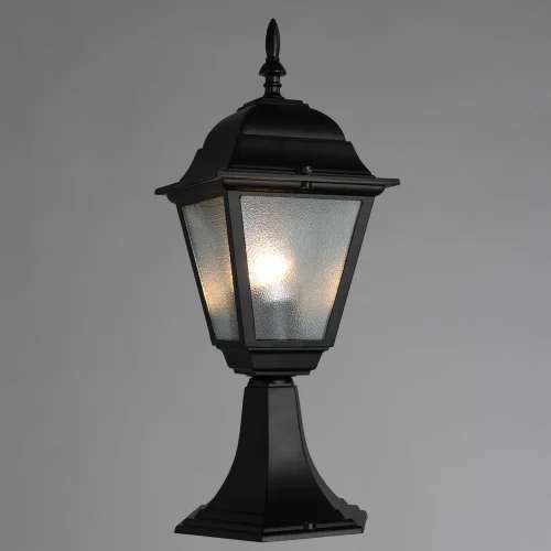 Парковый светильник BREMEN A1014FN-1BK Arte Lamp уличный IP44 чёрный 1 лампа, плафон белый в стиле классический E27 фото 2