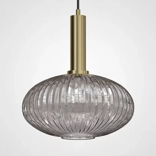 Светильник подвесной Ferm Living chinese lantern С Brass / Gray 180008-26 ImperiumLoft серый на 1 лампу, основание латунь в стиле современный лофт 