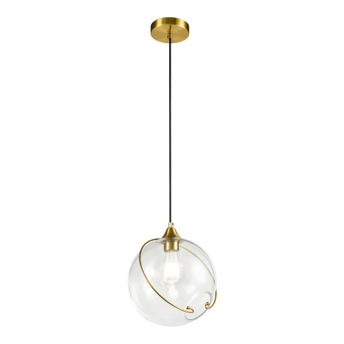 Светильник подвесной Laredo LSP-8928 Lussole прозрачный 1 лампа, основание бронзовое в стиле современный 