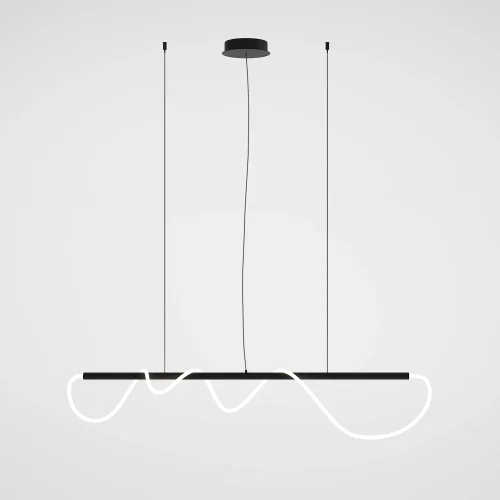 Светильник подвесной LED Tau MOD146PL-L30B3K Maytoni белый на 1 лампу, основание чёрное в стиле современный хай-тек минимализм 