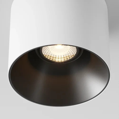 Светильник накладной Alfa LED C064CL-01-15W3K-RD-WB Maytoni белый чёрный на 1 лампу, основание белое в стиле современный хай-тек круглый фото 2