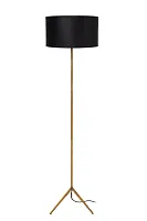 Торшер Tondo 45790/81/02 Lucide  чёрный 1 лампа, основание матовое золото латунь в стиле классический
