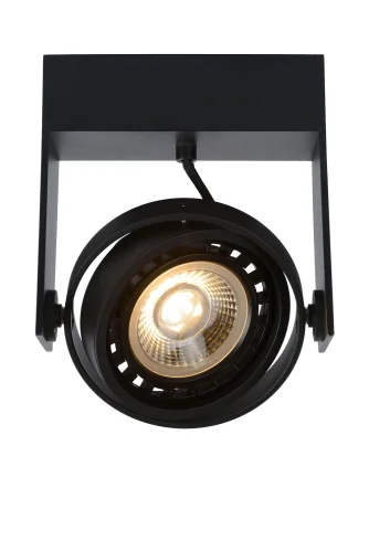 Светильник накладной Griffon 22969/12/30 Lucide чёрный 1 лампа, основание чёрное в стиле современный круглый фото 3