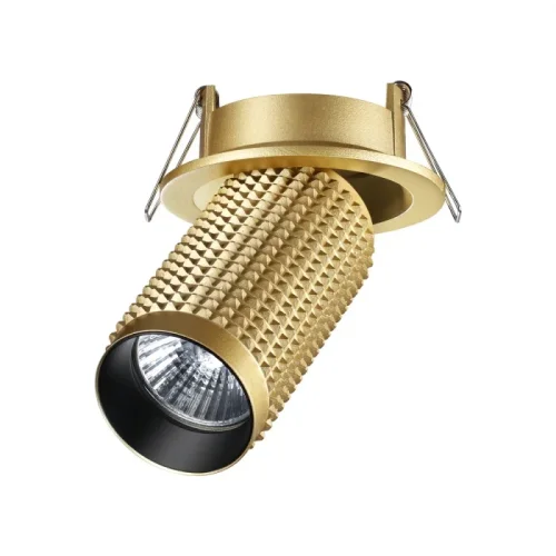 Светильник точечный Mais 370747 Novotech золотой 1 лампа, основание золотое в стиле современный хай-тек 