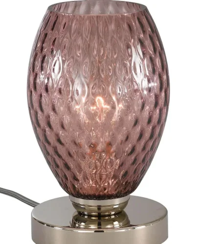 Настольная лампа P 10008/1 Reccagni Angelo фиолетовая 1 лампа, основание никель металл в стиле современный классический  фото 2