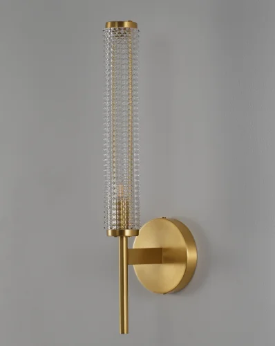 Бра Brass V11021-1W Moderli прозрачный на 1 лампу, основание золотое латунь в стиле современный американский фото 3