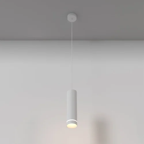 Светильник подвесной LED Orlo P085PL-12W3K-W Maytoni белый 1 лампа, основание белое в стиле современный хай-тек трубочки фото 3