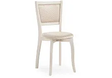 Деревянный стул Валери молочный / ромб 450679 Woodville, бежевый/ткань, ножки/дерево/молочный, размеры - ****400*480