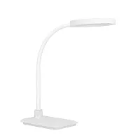 Настольная лампа LED Lauro 902178 Eglo белая на 1 лампу, основание белое металл в стиле современный Настольная лампа LED Lauro 902178 Eglo белая на 1 лампу, основание белое металл в стиле современный
