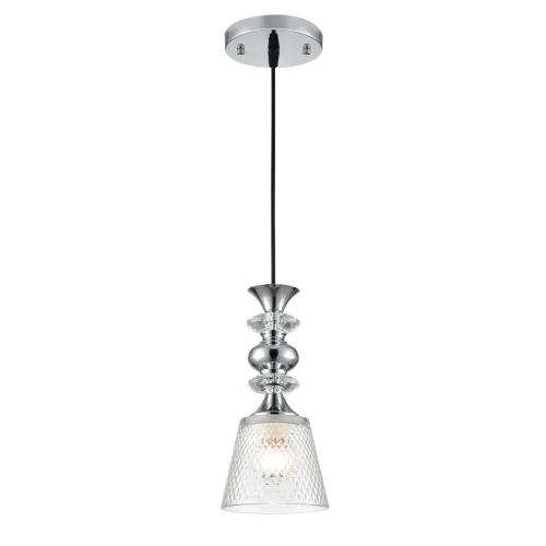 Светильник подвесной Manola 8049/1A Lumion прозрачный на 1 лампу, основание хром в стиле современный фото 5
