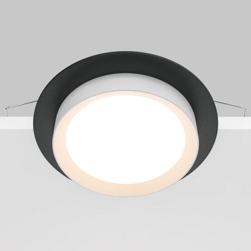 Светильник точечный Hoop DL086-GX53-RD-BW Maytoni белый чёрный 1 лампа, основание чёрное в стиле современный  фото 5
