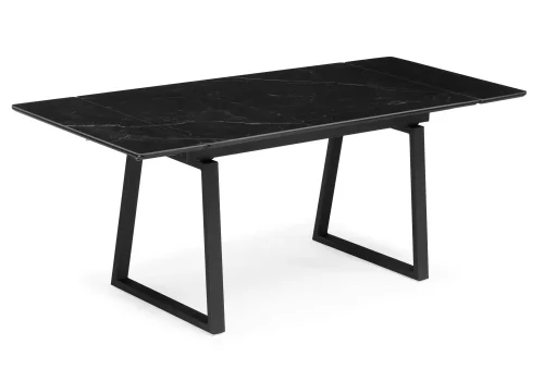 Керамический стол Джек 140(200)х80 черный мрамор shakespeare black / черный 612900 Woodville столешница чёрная из керамика Керамический стол Джек 140(200)х80 черный мрамор shakespeare black / черный 612900 Woodville столешница чёрная из керамика