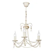 Люстра подвесная V1080/3 Vitaluce без плафона на 3 лампы, основание бежевое в стиле классический 