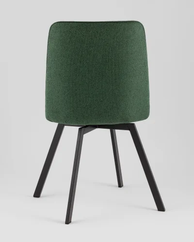 Стул Pleid, вращающийся, зеленый, сиденье УТ000040525 Stool Group, зелёный/рогожка, ножки/металл/чёрный, размеры - *855**** фото 5
