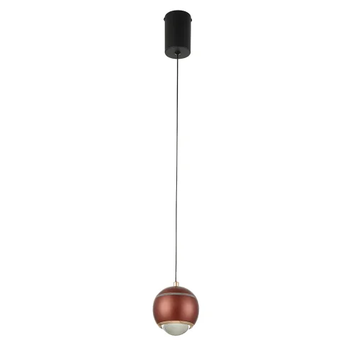 Светильник подвесной LED CARO SP LED RED Crystal Lux красный 1 лампа, основание чёрное в стиле современный шар фото 3
