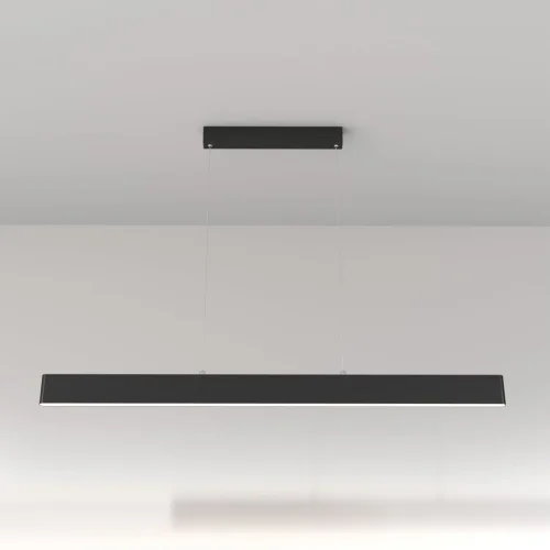 Светильник подвесной LED Step P010PL-L30B4K Maytoni чёрный на 1 лампу, основание чёрное в стиле хай-тек минимализм линейный фото 2