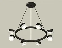Светильник подвесной XB9198250 Ambrella light чёрный 8 ламп, основание чёрное в стиле хай-тек модерн 