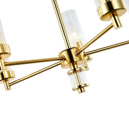 Люстра подвесная Aesthetic 2673-5P Favourite прозрачная на 5 ламп, основание золотое в стиле арт-деко классический  фото 6