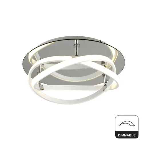 Светильник потолочный LED INFINITY 5992 Mantra белый 1 лампа, основание хром серое в стиле хай-тек кольца фото 5