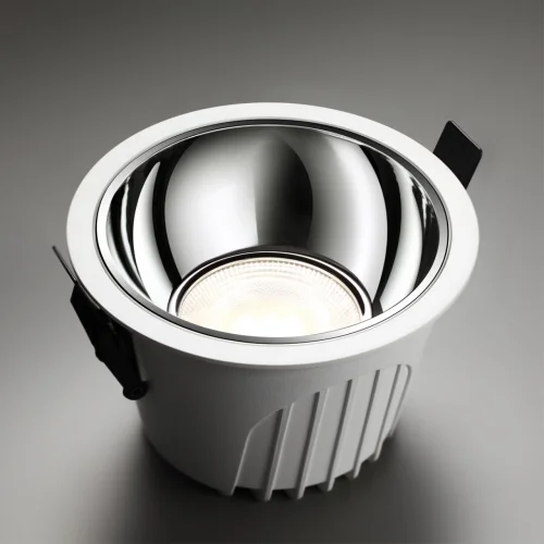 Светильник точечный LED Knof 358693 Novotech белый хром на 1 лампу, основание белое в стиле современный фото 4