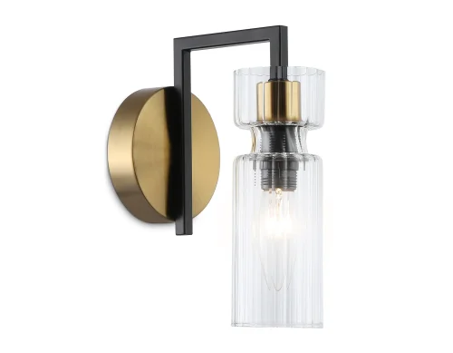 Бра LH56119 Ambrella light прозрачный на 1 лампу, основание чёрное в стиле современный 