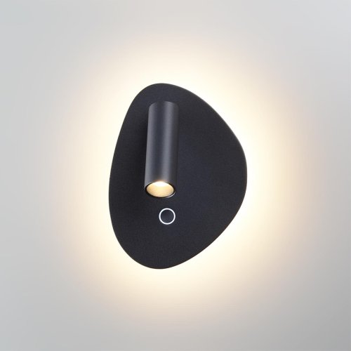 Бра с выключателем LED Roy 7182/9WL Odeon Light чёрный на 1 лампу, основание чёрное в стиле хай-тек для чтения фото 3