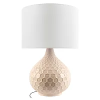 Настольная лампа Ханиби / Honeybee 10511T LOFT IT белая на 1 лампу, основание бежевое керамика в стиле классический Настольная лампа Ханиби / Honeybee 10511T LOFT IT белая на 1 лампу, основание бежевое керамика в стиле классический