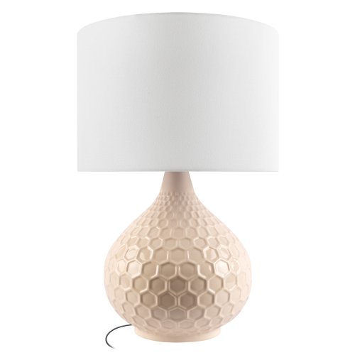 Настольная лампа Ханиби / Honeybee 10511T LOFT IT белая на 1 лампу, основание бежевое керамика в стиле классический Настольная лампа Ханиби / Honeybee 10511T LOFT IT белая на 1 лампу, основание бежевое керамика в стиле классический