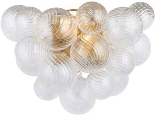 Бра Multibulla 4202-2W Favourite прозрачный на 2 лампы, основание матовое золото в стиле современный молекула шар