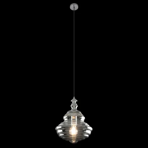 Светильник подвесной La Scala 2075-B LOFT IT чёрный 1 лампа, основание хром в стиле современный выдувное фото 2