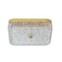 Светильник потолочный Viro L 1.13.36x36 G Arti Lampadari прозрачный на 1 лампу, основание золотое в стиле классический 