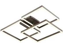 Люстра потолочная LED Foro WE444.03.607 Wertmark коричневая на 1 лампа, основание коричневое в стиле хай-тек современный квадраты