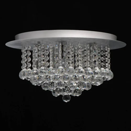 Люстра потолочная хрустальная Венеция 276014605 MW-Light прозрачная на 5 ламп, основание матовое серебро в стиле современный  фото 3