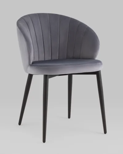 Стул Lastura велюр серый УТ000039135 Stool Group, /, ножки//, размеры - *770***530*570