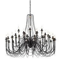 Люстра подвесная V1044/35 Vitaluce без плафона на 35 ламп, основание чёрное в стиле классический 