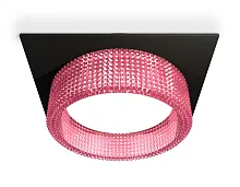Светильник точечный XC8062032 Ambrella light розовый 1 лампа, основание чёрное в стиле хай-тек 