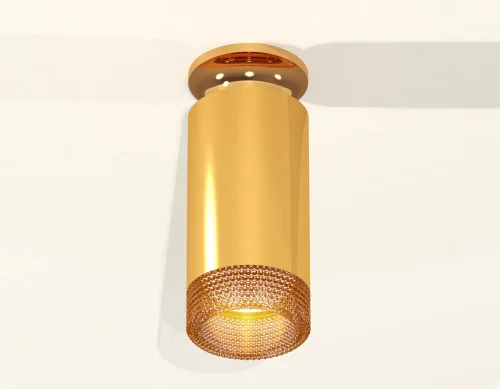 Светильник накладной Techno spot XS6327081 Ambrella light жёлтый золотой 1 лампа, основание коричневое в стиле модерн круглый фото 2