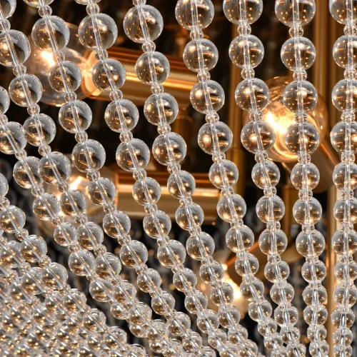 Люстра потолочная хрустальная Бриз 111012610 MW-Light прозрачная на 10 ламп, основание золотое в стиле классика  фото 5